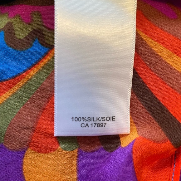 Banana Republic Trina Turk collaboration 2012 100% silk Colorful Halter Top - Picture 5 of 5